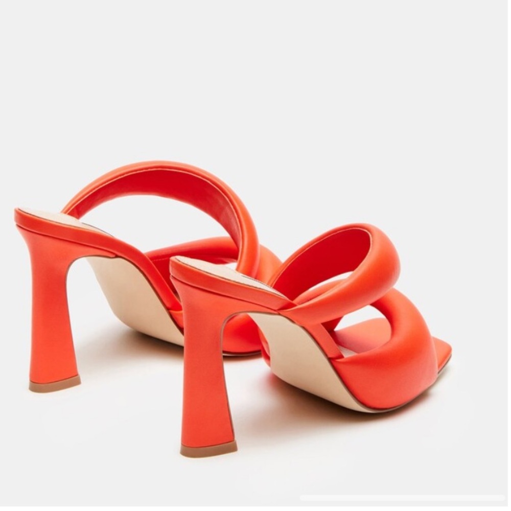 Steve Madden - KLOSS Orange Block Heel Sandals (9) - Picture 3 of 7